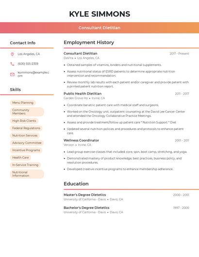 Resume example 3