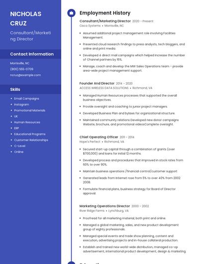 Resume example 4