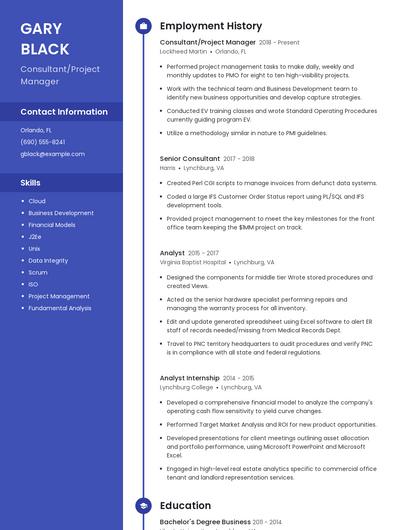 Resume example 4