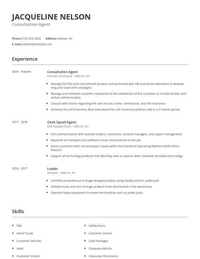 Consultation Agent Resume