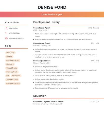 Consultation Agent Resume