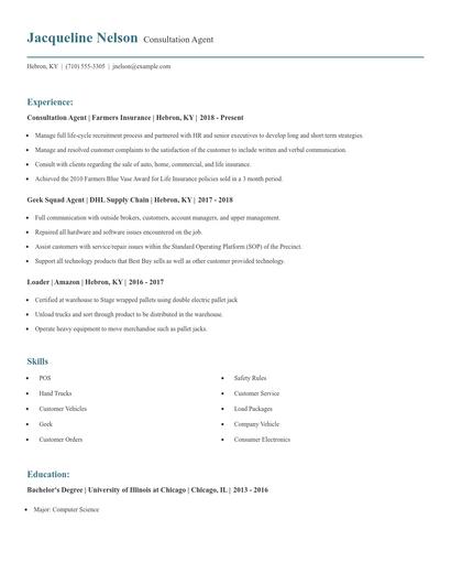 Consultation Agent Resume