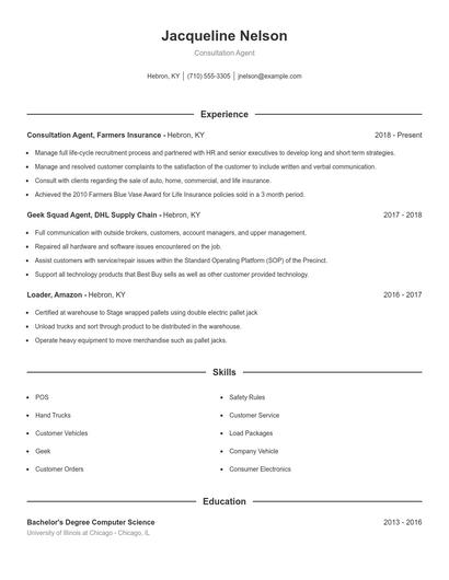 Consultation Agent Resume