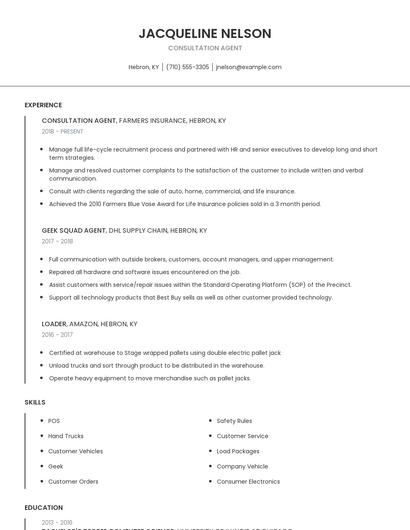 Consultation Agent Resume