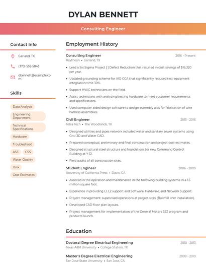 Resume example 3