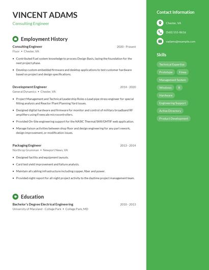 Resume example 5