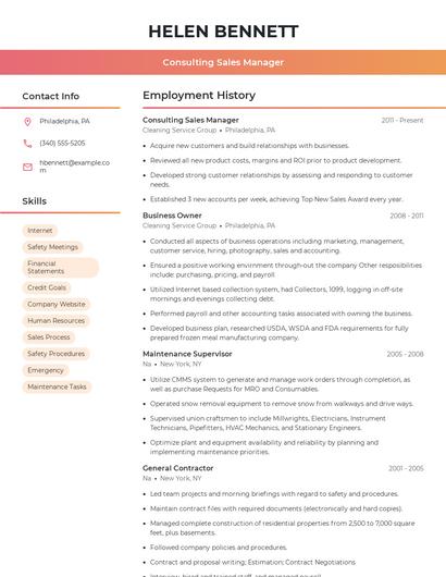 Resume example 3