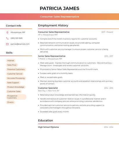 Resume example 3