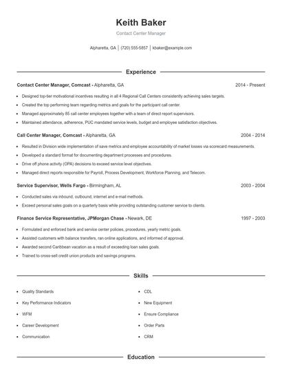 Resume example 1