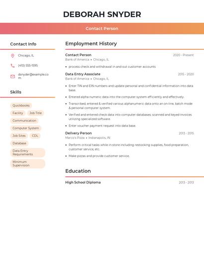 Resume example 3