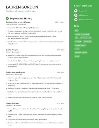 Resume example 4