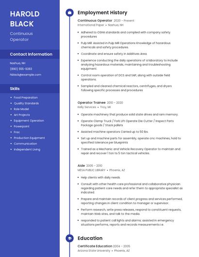 Continuous Operator Resume