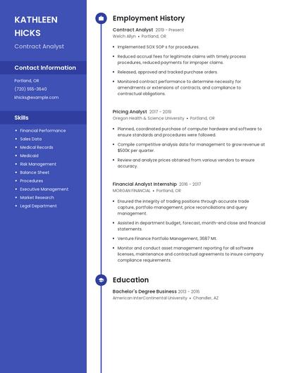 Resume example 5