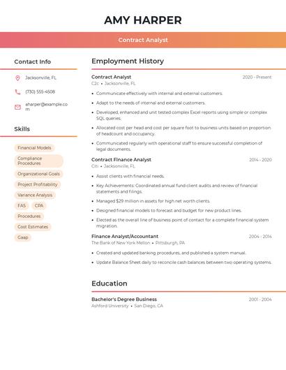 Resume example 3