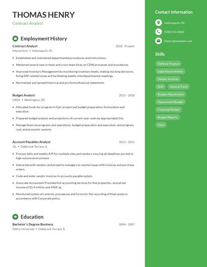 Resume example 4