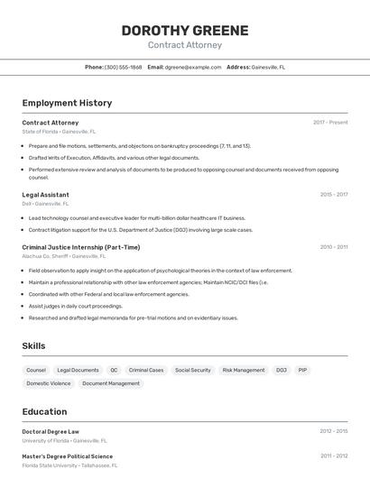 Resume example 2