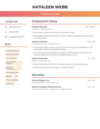 Resume example 3