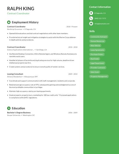 Resume example 5