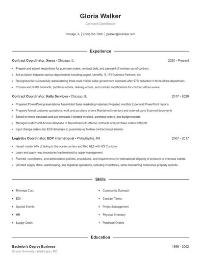 Resume example 1