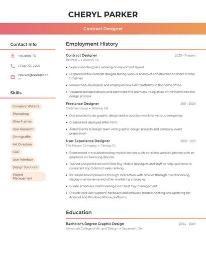 Resume example 3