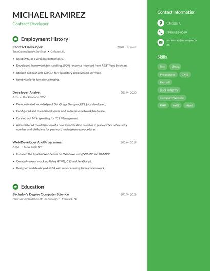 Resume example 4
