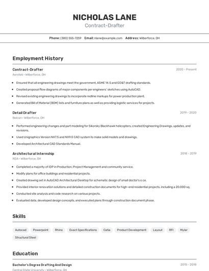 Contract-Drafter Resume