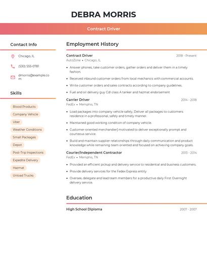 Resume example 3