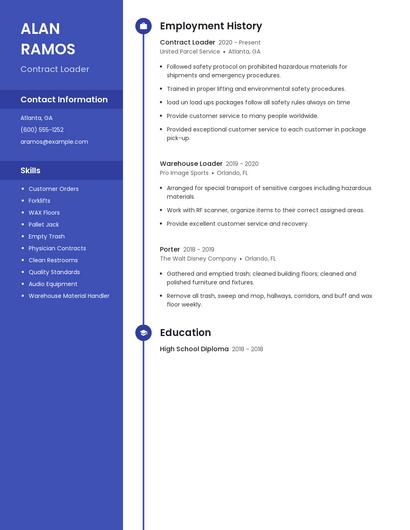 Contract Loader Resume