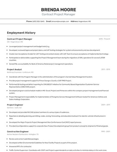 Resume example 2