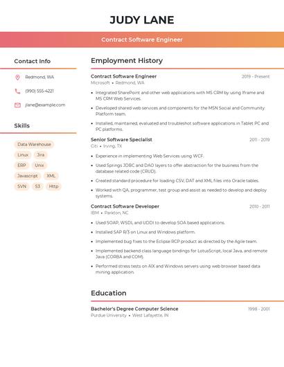 Resume example 3