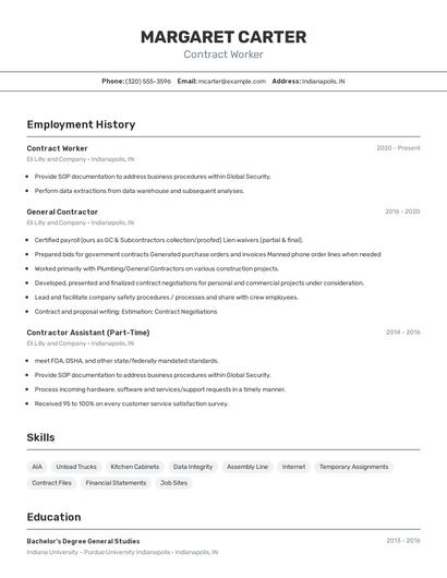 Resume example 2