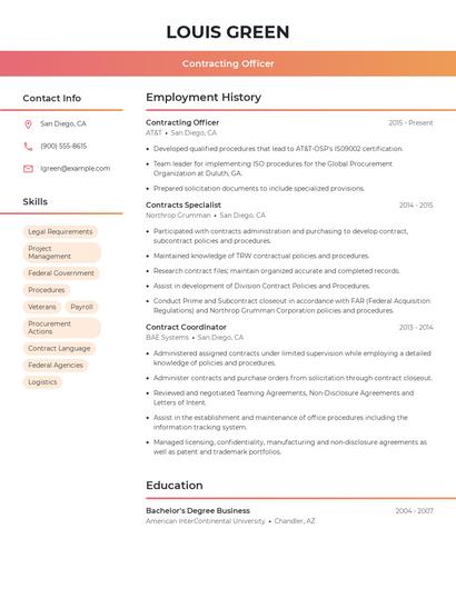 Resume example 3