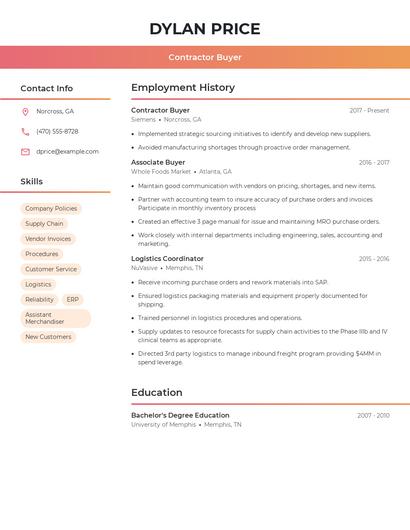 Resume example 3