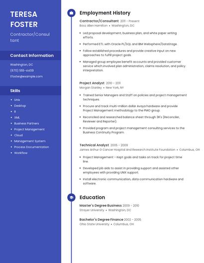 Resume example 5
