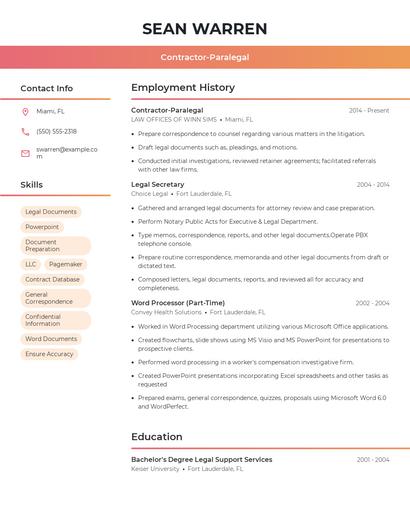 Resume example 3