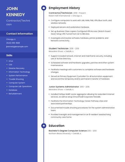 Resume example 5