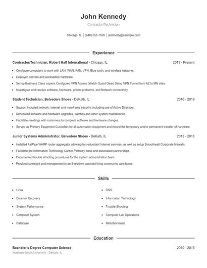 Resume example 1