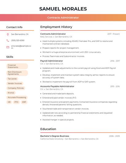 Resume example 3