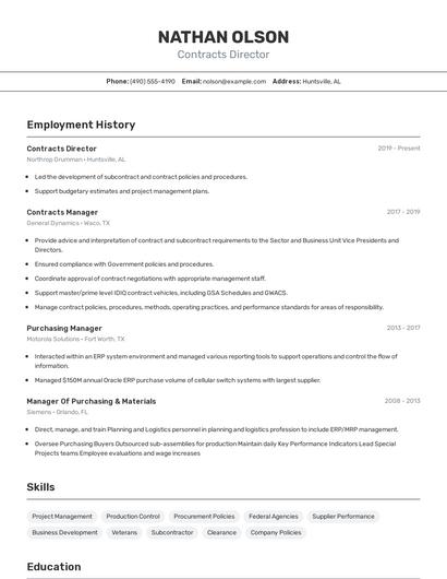 Resume example 2