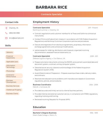 Resume example 3