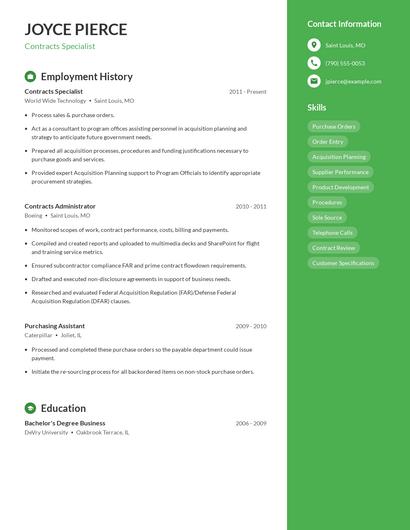 Resume example 4