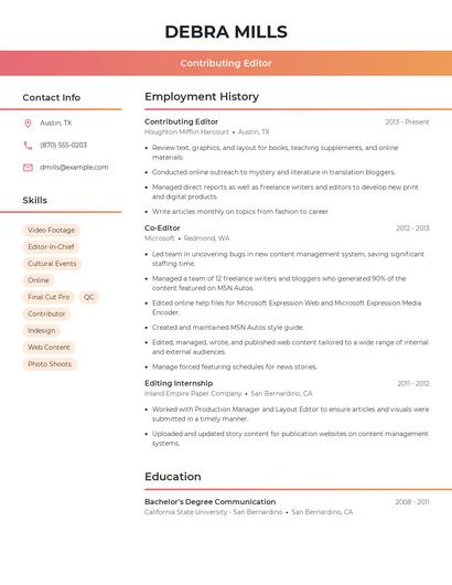 Resume example 3
