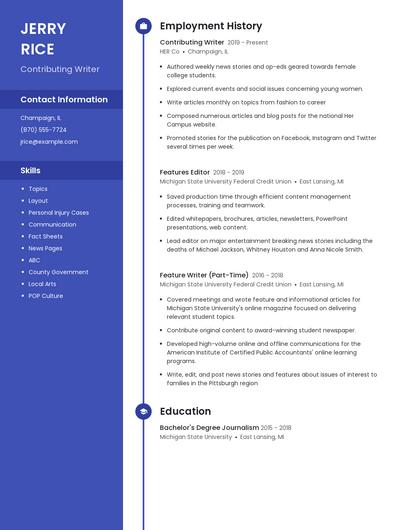 Resume example 4