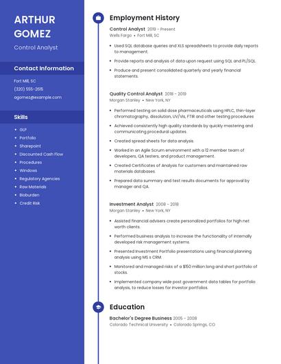 Resume example 4