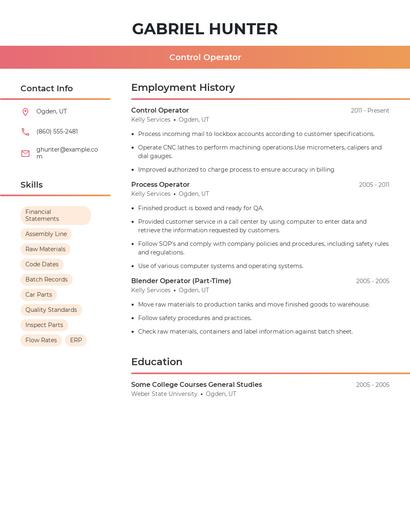 Resume example 3