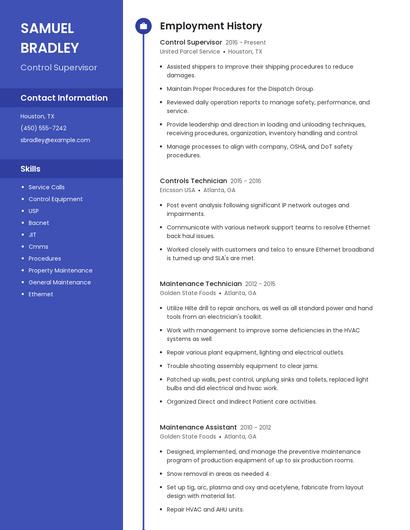 Resume example 5