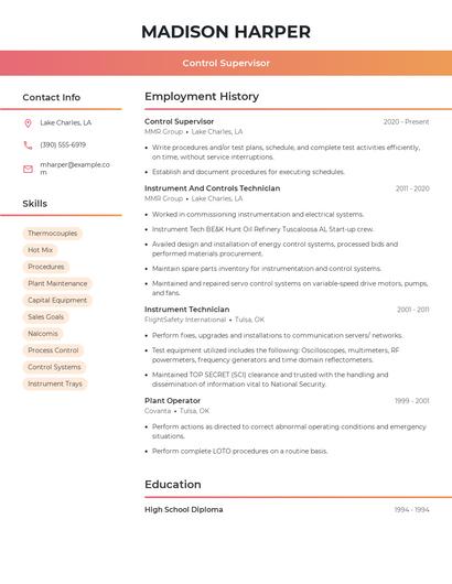 Resume example 3