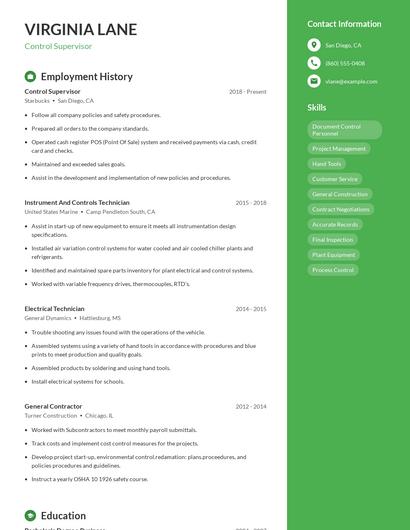 Resume example 4