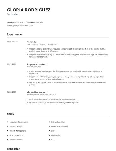 Controller Resume