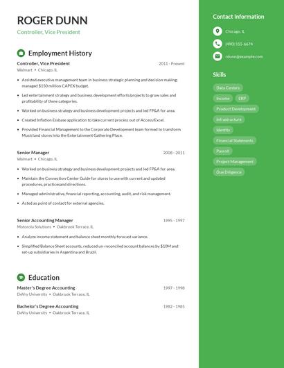 Resume example 5